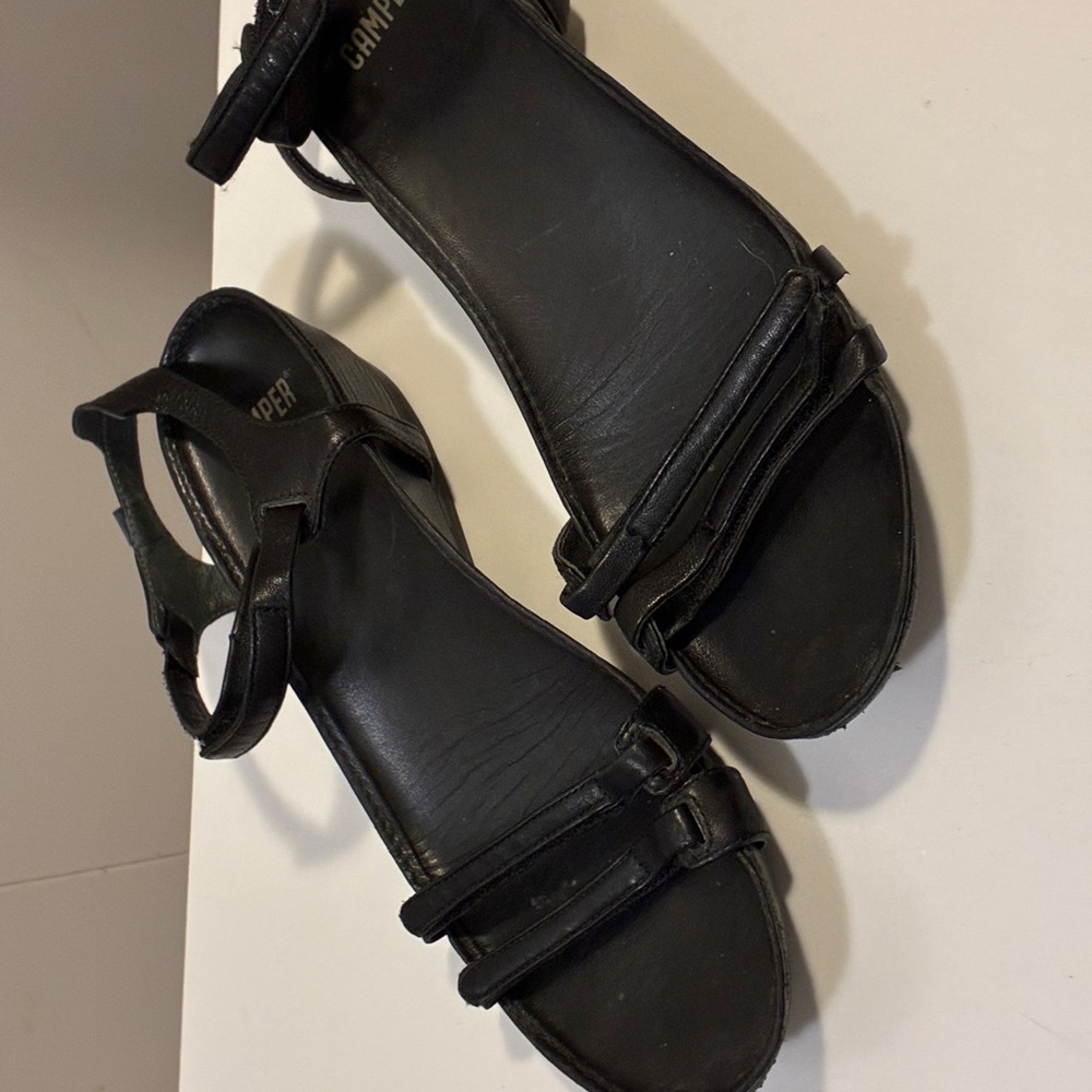 Camper Black Strappy Sandals